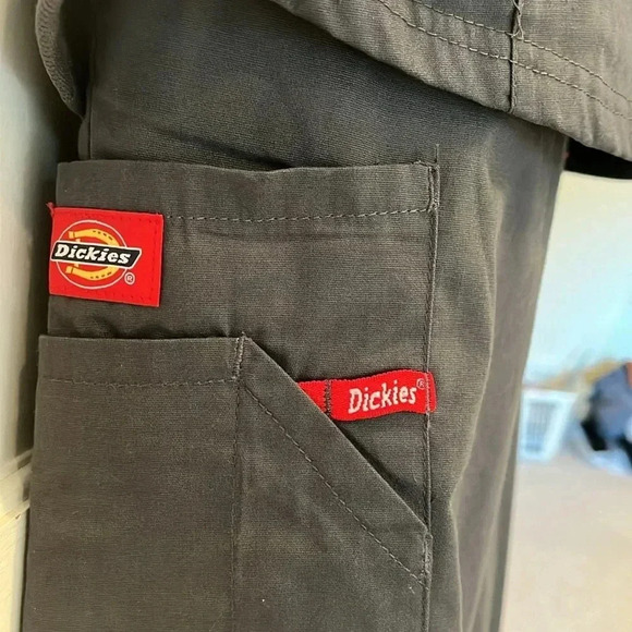 Dickies Scrub Work Set 2 Piece Women’s Small Gray Stretch Band Pants Pockets - Picture 5 of 17